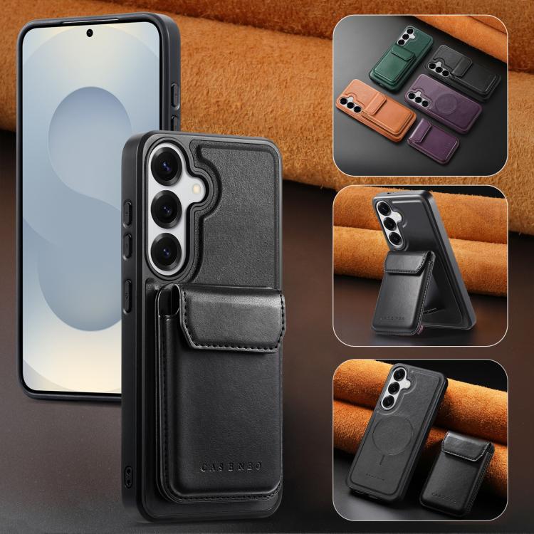 For Galaxy S26+ 5G CaseNeo Retro Multi-Card Bag Magnetic Back Phone Case