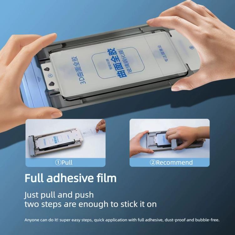 For Honor Magic8 Pro 3D Curved Full Glue Full-Screen Easy Install Box Dust-Free Anti-Fingerprint Tempered Glass Film