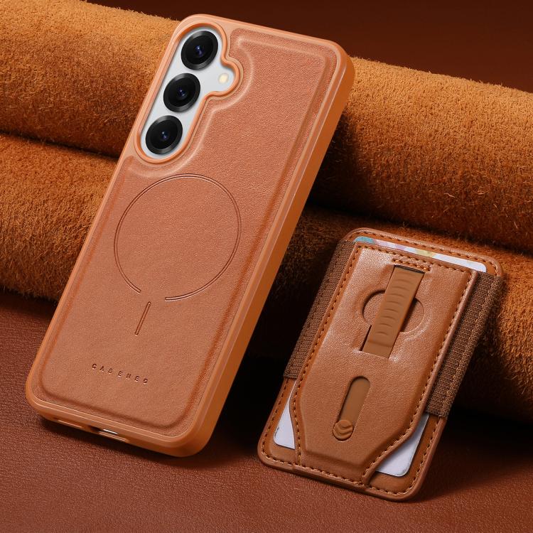 For Galaxy S24 5G / S25 5G CaseNeo Retro Wristband Elastic Card Bag Magnetic Back Phone Case