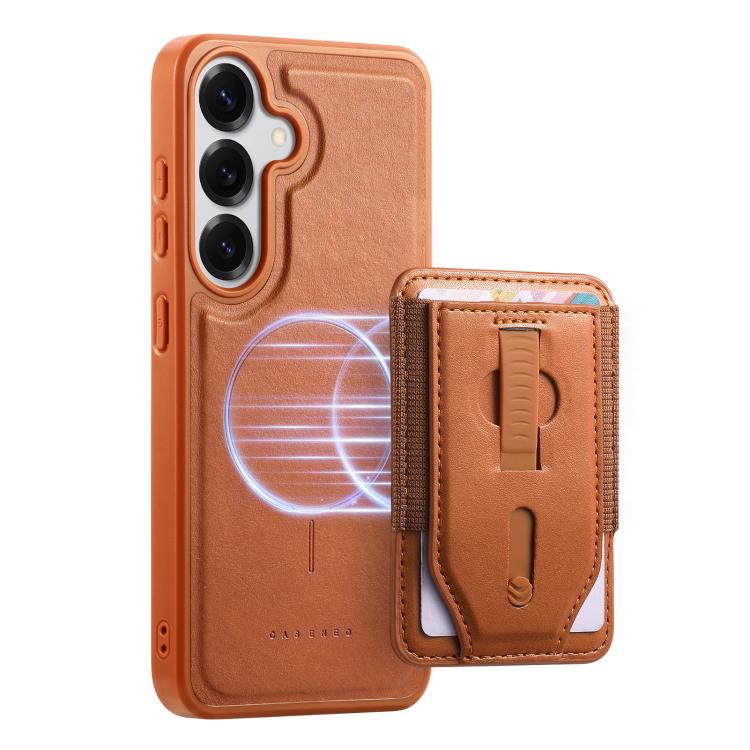 For Galaxy S25 Ultra 5G CaseNeo Retro Wristband Elastic Card Bag Magnetic Back Phone Case