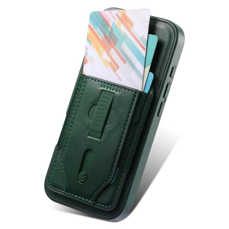 For Galaxy S25 Edge 5G CaseNeo Retro Wristband Elastic Card Bag Magnetic Back Phone Case