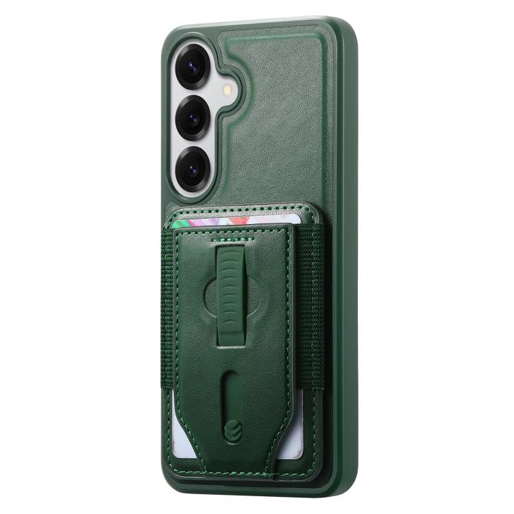 For Galaxy S26+ 5G CaseNeo Retro Wristband Elastic Card Bag Magnetic Back Phone Case