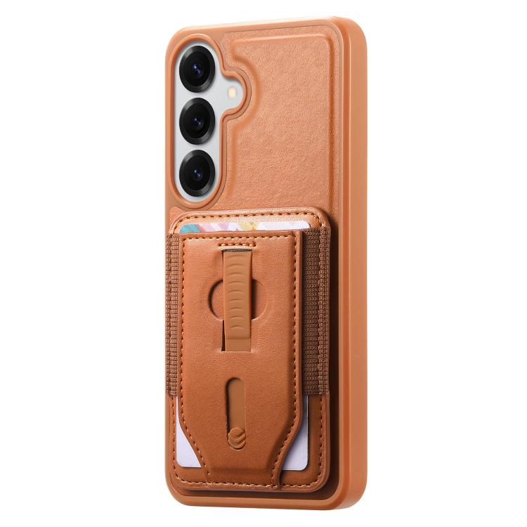 For Galaxy S26 Ultra 5G CaseNeo Retro Wristband Elastic Card Bag Magnetic Back Phone Case