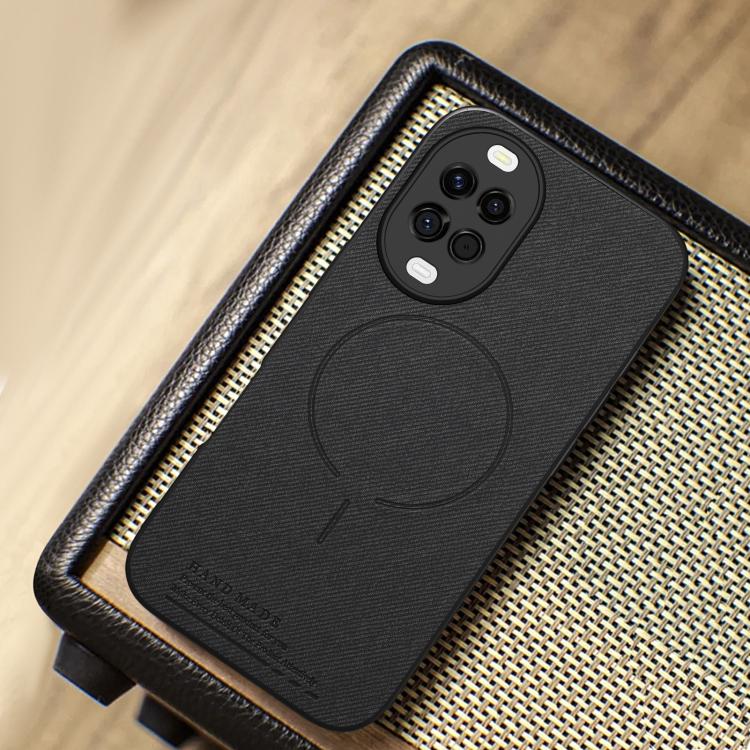 For Huawei nova 15 5G Fabric Magnetic PU Back Cover Phone Case