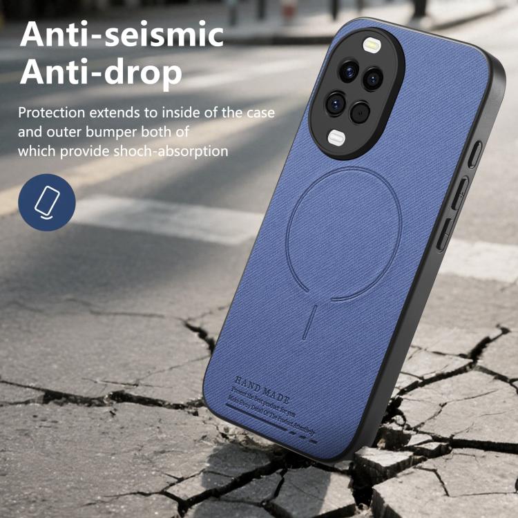 For Huawei nova 15 5G Fabric Magnetic PU Back Cover Phone Case