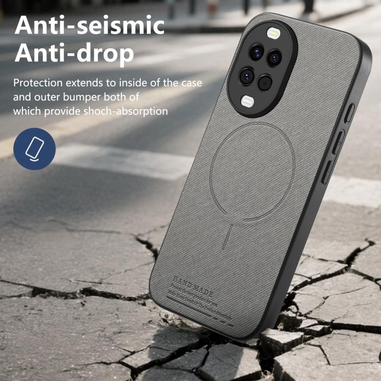 For Huawei nova 15 5G Fabric Magnetic PU Back Cover Phone Case