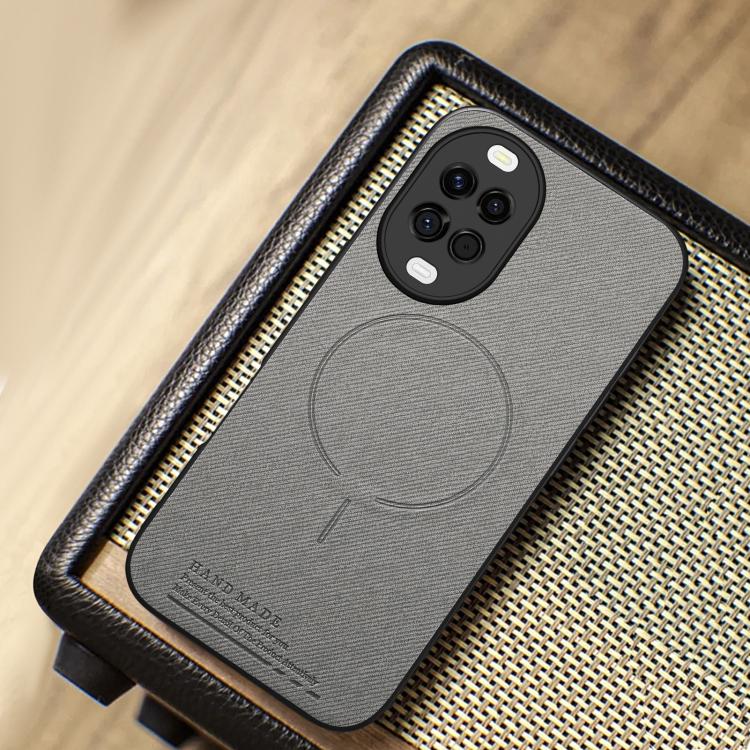 For Huawei nova 15 5G Fabric Magnetic PU Back Cover Phone Case