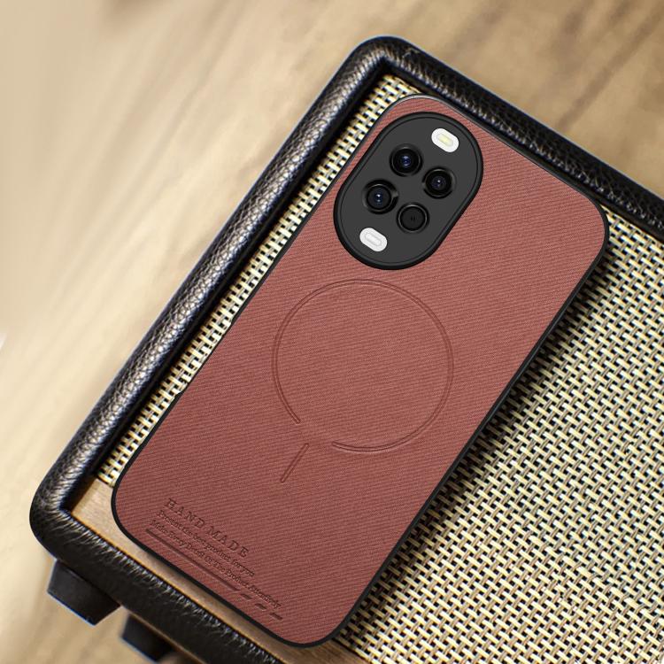 For Huawei nova 15 5G Fabric Magnetic PU Back Cover Phone Case