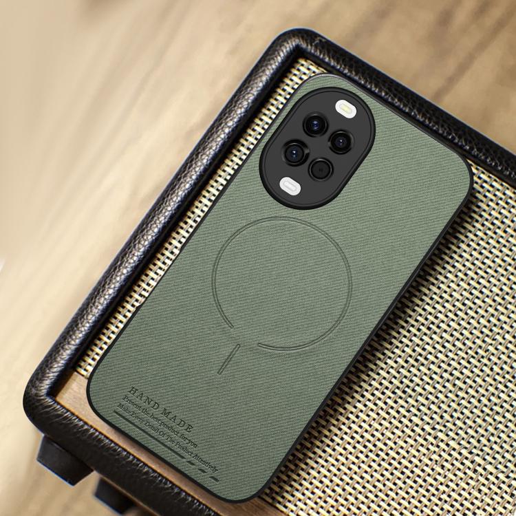 For Huawei nova 15 5G Fabric Magnetic PU Back Cover Phone Case