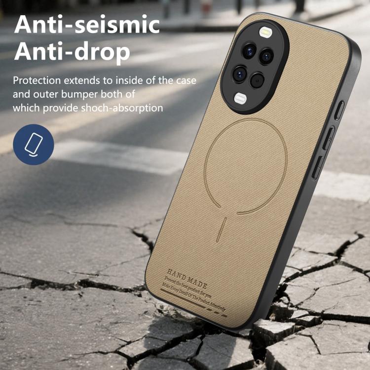 For Huawei nova 15 5G Fabric Magnetic PU Back Cover Phone Case
