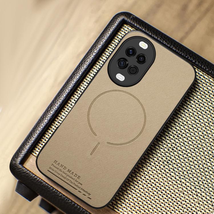 For Huawei nova 15 5G Fabric Magnetic PU Back Cover Phone Case