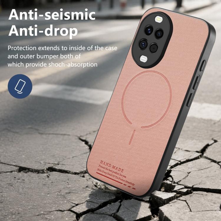 For Huawei nova 15 5G Fabric Magnetic PU Back Cover Phone Case