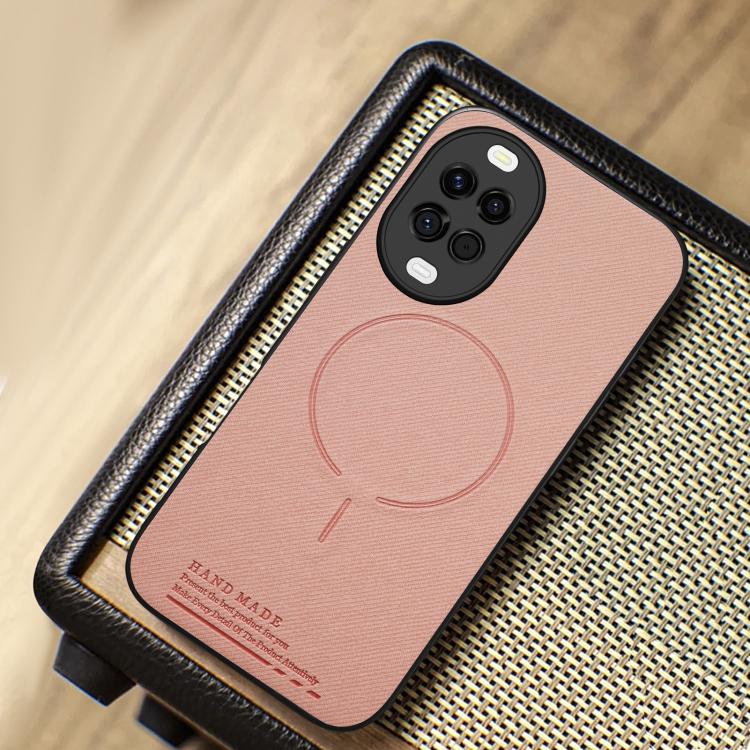 For Huawei nova 15 5G Fabric Magnetic PU Back Cover Phone Case