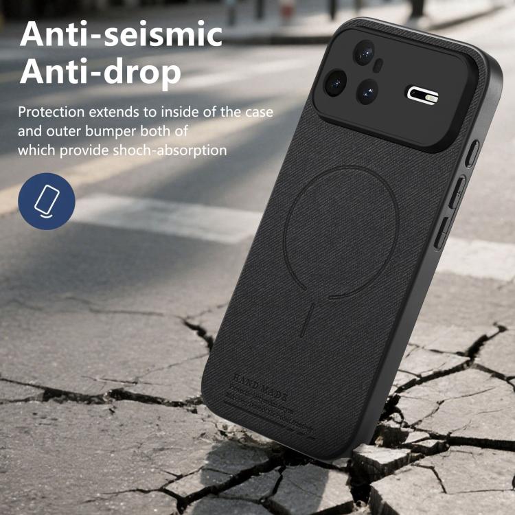 For Huawei nova 15 Pro Fabric Magnetic PU Back Cover Phone Case