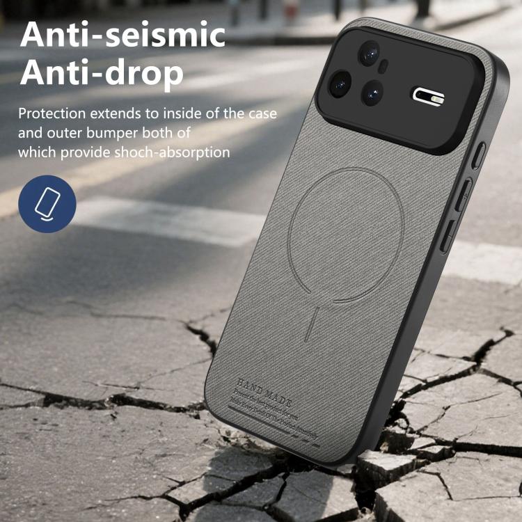 For Huawei nova 15 Pro Fabric Magnetic PU Back Cover Phone Case