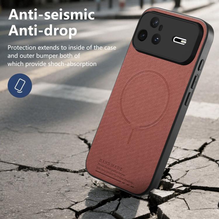For Huawei nova 15 Pro Fabric Magnetic PU Back Cover Phone Case