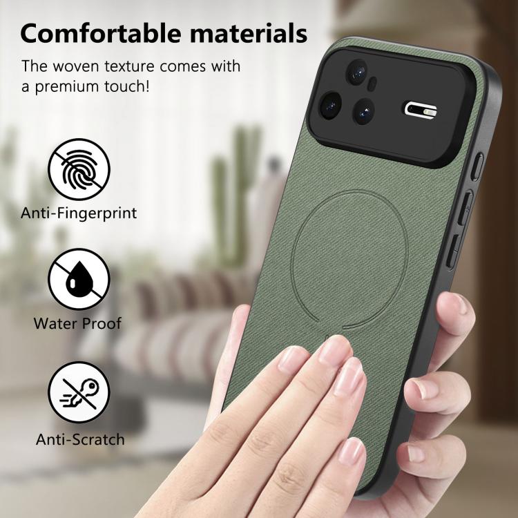 For Huawei nova 15 Pro Fabric Magnetic PU Back Cover Phone Case