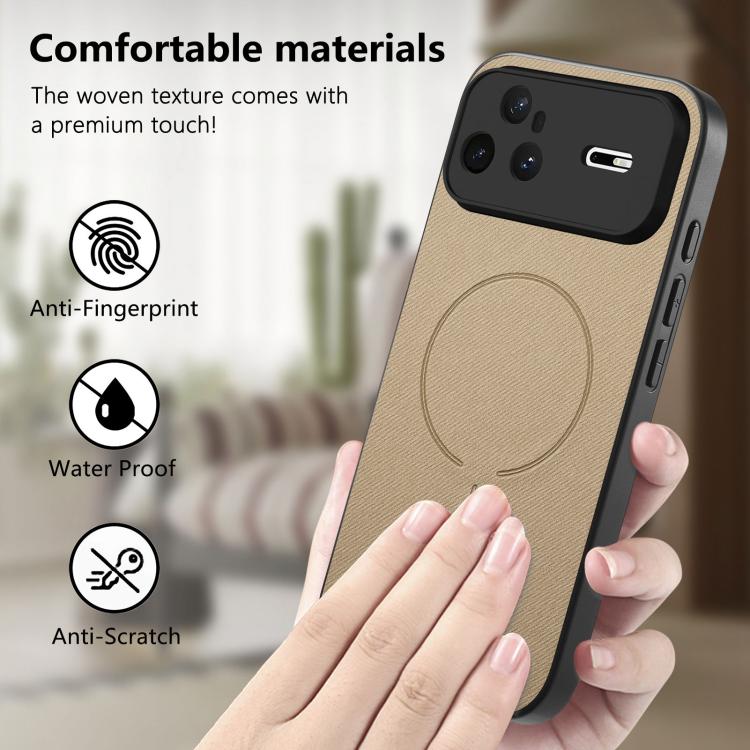For Huawei nova 15 Pro Fabric Magnetic PU Back Cover Phone Case