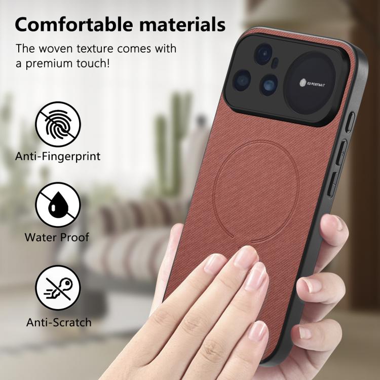 For Huawei nova 15 Ultra Fabric Magnetic PU Back Cover Phone Case