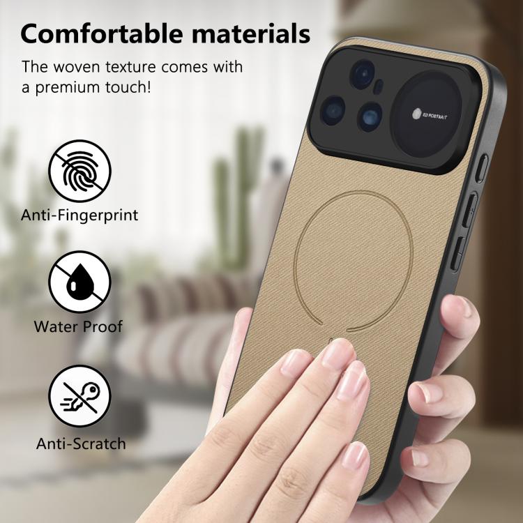 For Huawei nova 15 Ultra Fabric Magnetic PU Back Cover Phone Case