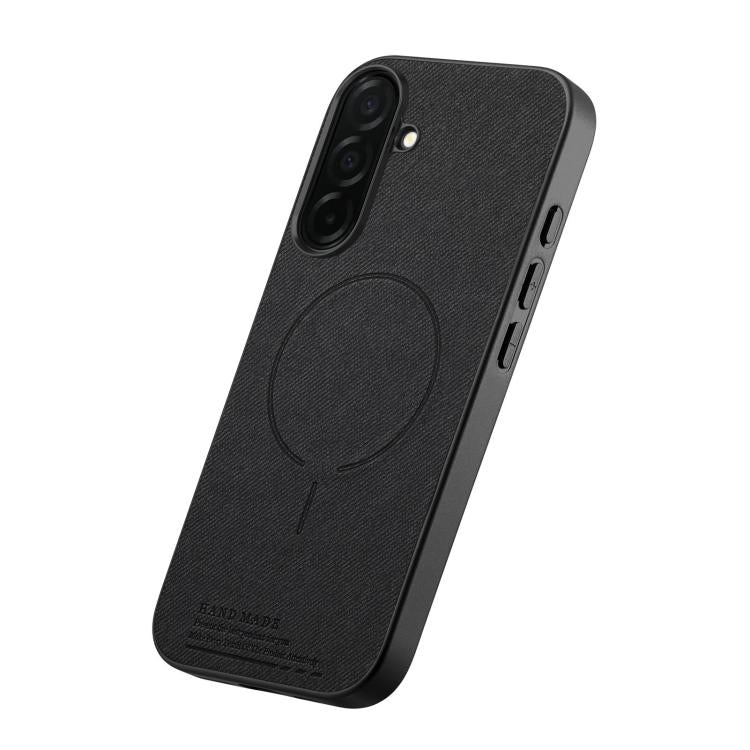 For Galaxy S26 5G Fabric Magnetic PU Back Cover Phone Case