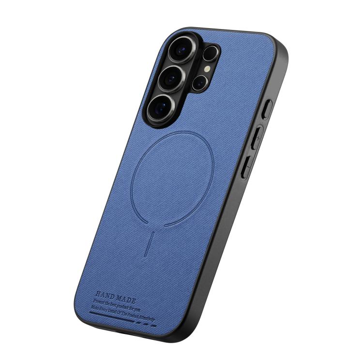 For Galaxy S26 Ultra 5G Fabric Magnetic PU Back Cover Phone Case