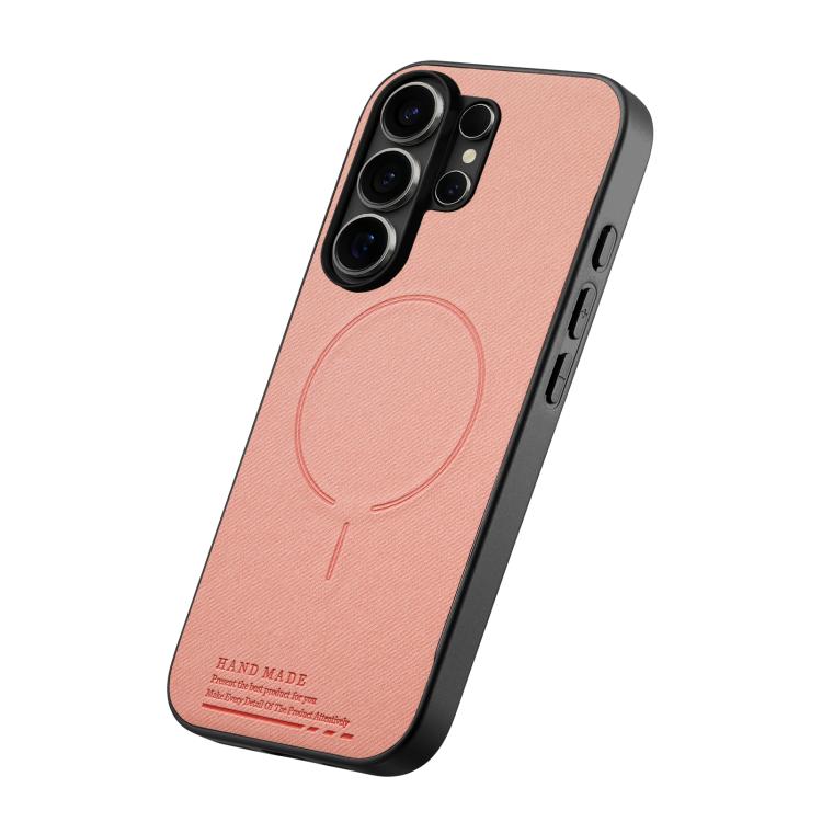For Galaxy S26 Ultra 5G Fabric Magnetic PU Back Cover Phone Case