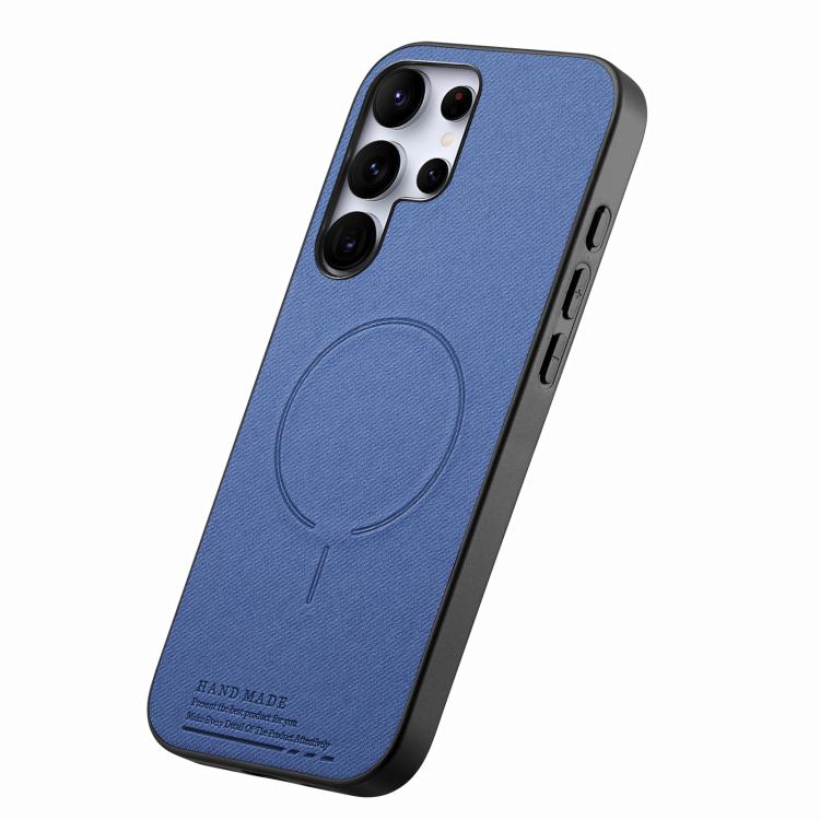 For Galaxy S25 Ultra 5G Fabric Magnetic PU Back Cover Phone Case