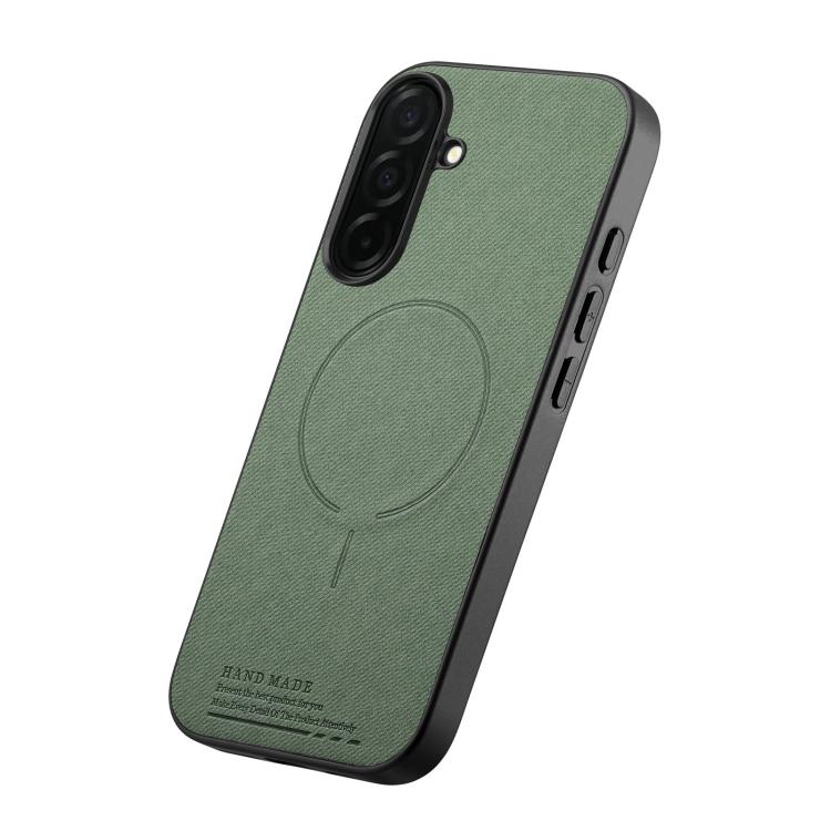 For Galaxy S24+ 5G Fabric Magnetic PU Back Cover Phone Case