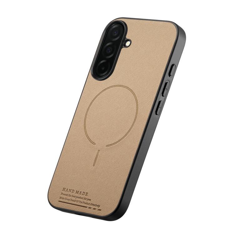 For Galaxy S24+ 5G Fabric Magnetic PU Back Cover Phone Case