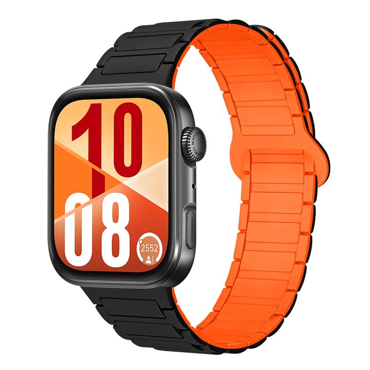For Huawei Watch Fit 5 / Fit 5 Pro / Fit 4 Three Beads Reverse Buckle Magnetic Silicone Watch Band