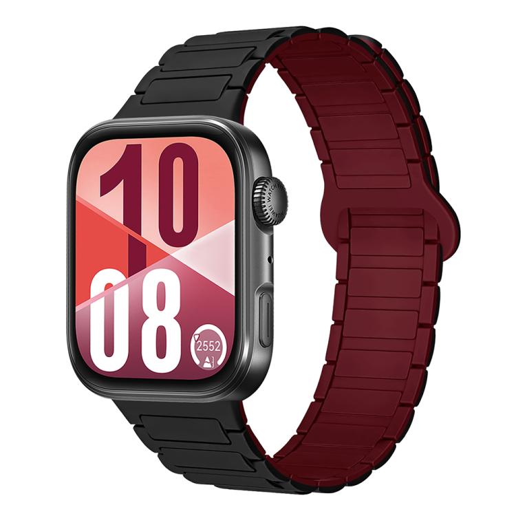 For Huawei Watch Fit 5 / Fit 5 Pro / Fit 4 Three Beads Reverse Buckle Magnetic Silicone Watch Band
