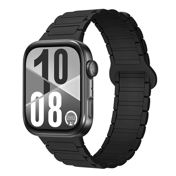 For Huawei Watch Fit 5 / Fit 5 Pro / Fit 4 Three Beads Reverse Buckle Magnetic Silicone Watch Band