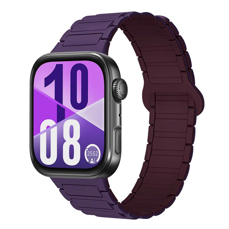 For Huawei Watch Fit 5 / Fit 5 Pro / Fit 4 Three Beads Reverse Buckle Magnetic Silicone Watch Band