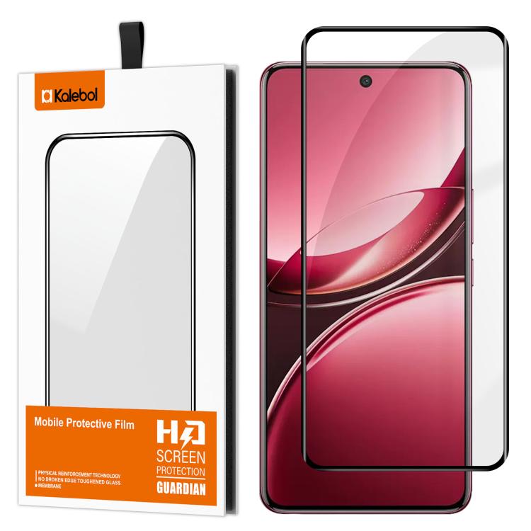 For vivo V50 Kalebol Curved Full Glue High-Aluminum Full-Coverage Anti-Fingerprint Screen-Printed HD Tempered Glass Film