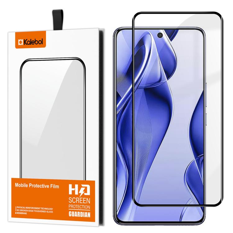 For vivo V50e Kalebol Curved Full Glue High-Aluminum Full-Coverage Anti-Fingerprint Screen-Printed HD Tempered Glass Film