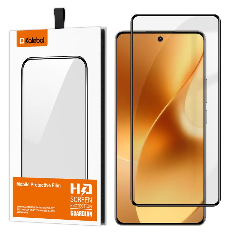 For Realme 15 5G Kalebol Curved Full Glue High-Aluminum Full-Coverage Anti-Fingerprint Screen-Printed HD Tempered Glass Film