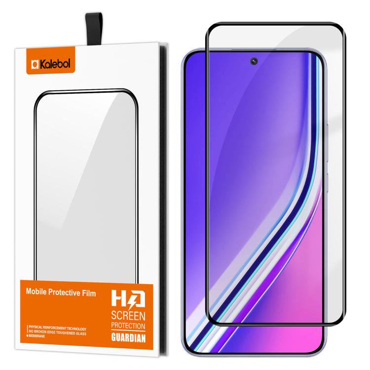 For Realme P3 Pro Kalebol Curved Full Glue High-Aluminum Full-Coverage Anti-Fingerprint Screen-Printed HD Tempered Glass Film