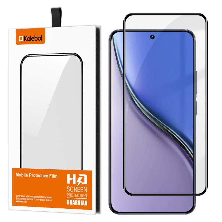 For Realme P3 Ultra 5G Kalebol Curved Full Glue High-Aluminum Full-Coverage Anti-Fingerprint Screen-Printed HD Tempered Glass Film