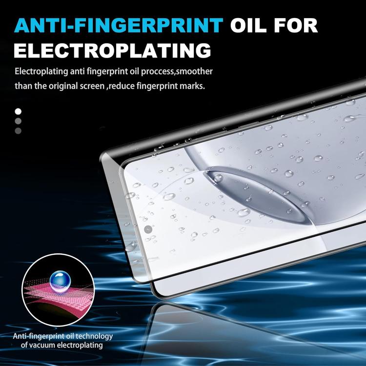 For Realme P3 Pro Kalebol Curved Full Glue High-Aluminum Full-Coverage Anti-Fingerprint Screen-Printed HD Tempered Glass Film