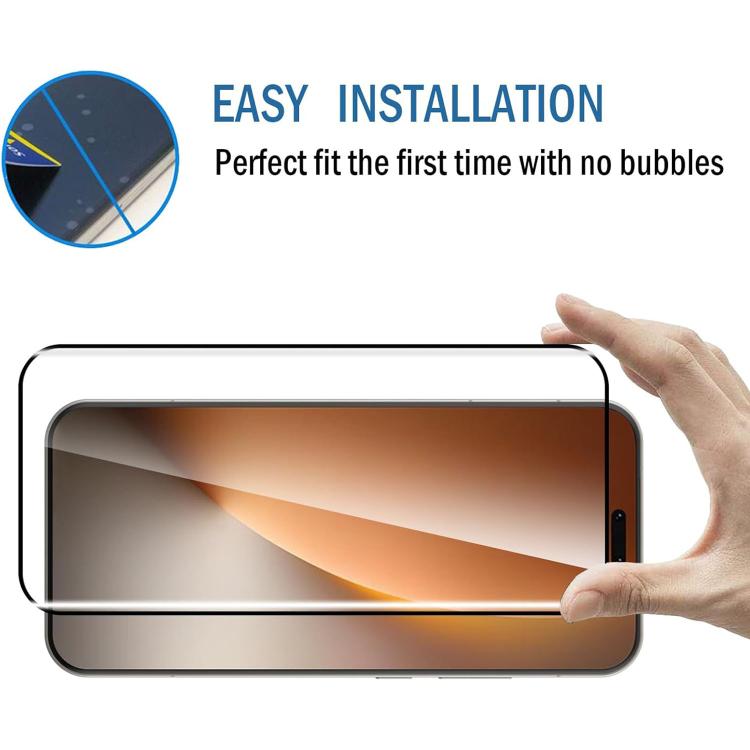 For Honor Magic8 Pro Kalebol Curved Full Glue High-Aluminum Full-Coverage Anti-Fingerprint Screen-Printed HD Tempered Glass Film