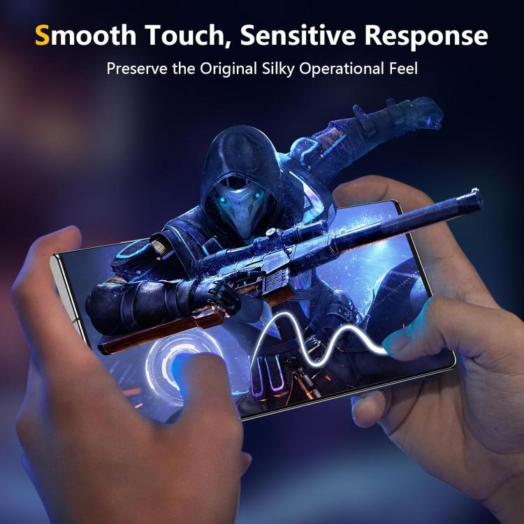 For Galaxy S22+ 5G Kalebol Curved Full Glue High-Aluminum Full-Coverage Anti-Fingerprint Screen-Printed HD Tempered Glass Film
