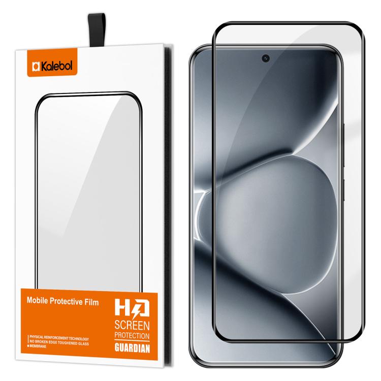 For Redmi Note 15 Pro+ 5G Global 163.3mm Kalebol Curved Full Glue High-Aluminum Full-Coverage Anti-Fingerprint Screen-Printed HD Tempered Glass Film