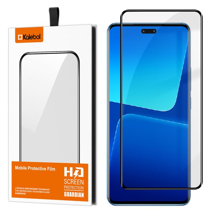 For Xiaomi 13 Lite Kalebol Curved Full Glue High-Aluminum Full-Coverage Anti-Fingerprint Screen-Printed HD Tempered Glass Film