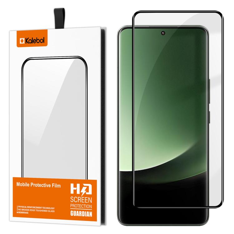 For Xiaomi 13 Ultra Kalebol Curved Full Glue High-Aluminum Full-Coverage Anti-Fingerprint Screen-Printed HD Tempered Glass Film