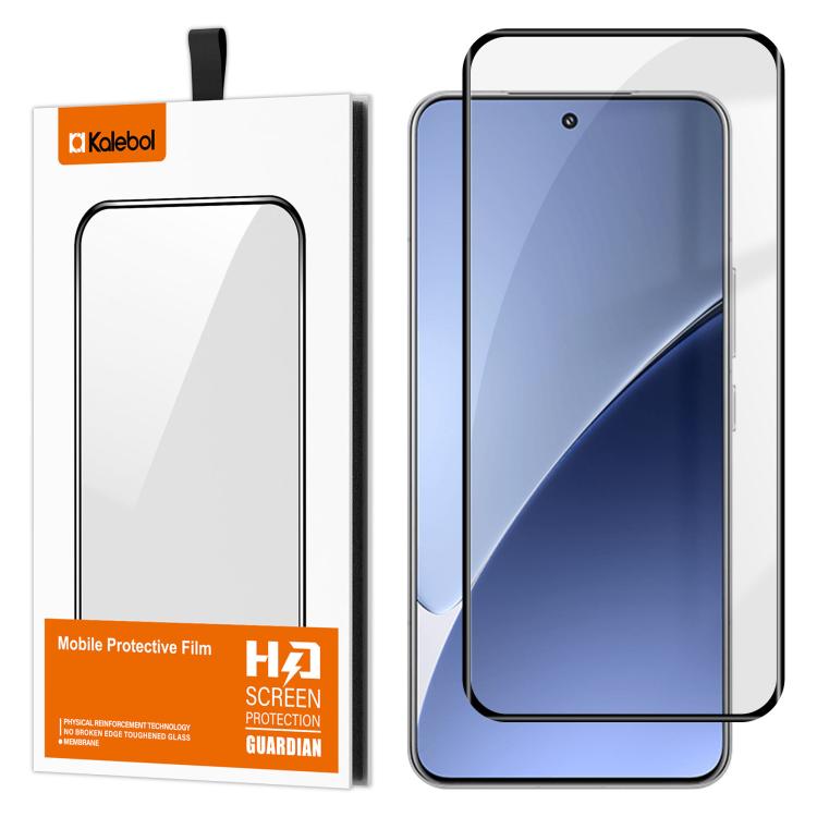 For Xiaomi 15 Pro Kalebol Curved Full Glue High-Aluminum Full-Coverage Anti-Fingerprint Screen-Printed HD Tempered Glass Film