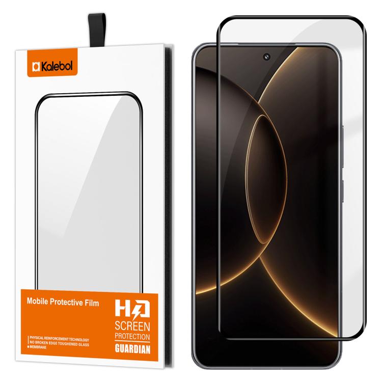 For Xiaomi 15S Pro Kalebol Curved Full Glue High-Aluminum Full-Coverage Anti-Fingerprint Screen-Printed HD Tempered Glass Film