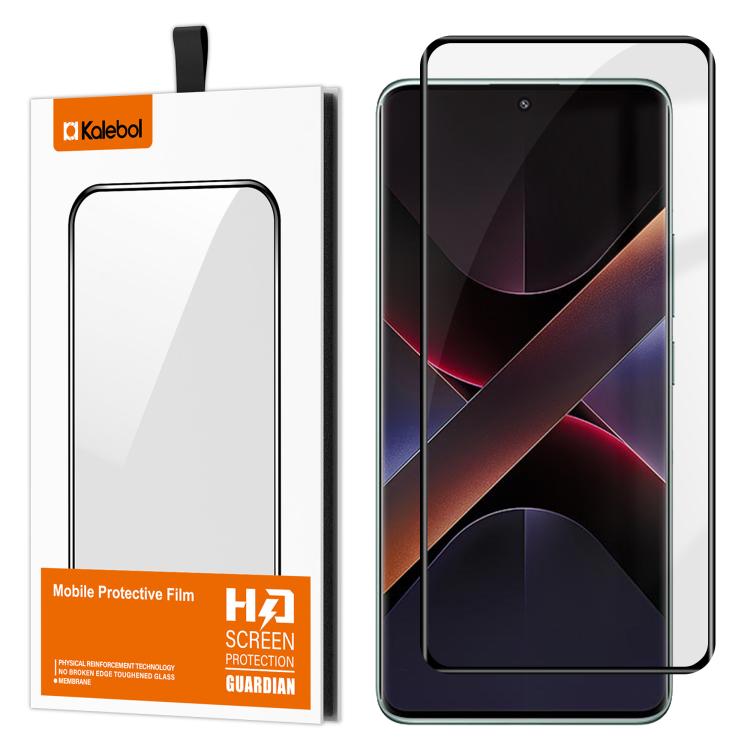 For Xiaomi Poco X7 Kalebol Curved Full Glue High-Aluminum Full-Coverage Anti-Fingerprint Screen-Printed HD Tempered Glass Film