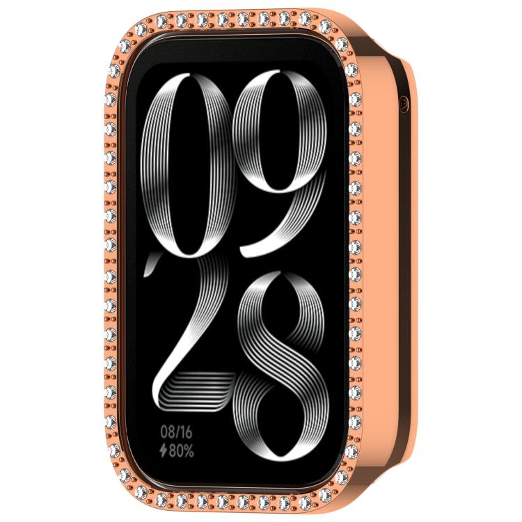 For Xiaomi Smart Band 10 Pro Diamond Half Coverage Hollow PC Watch Protective Case
