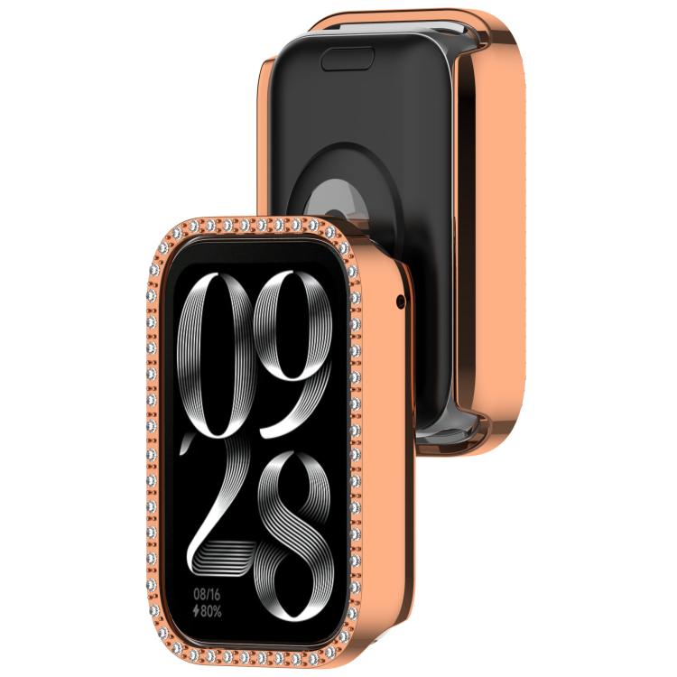 For Xiaomi Smart Band 10 Pro Diamond Half Coverage Hollow PC Watch Protective Case